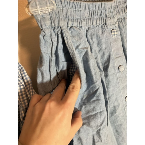 Susan Bristol Women’s 10 Shirt S Skirt Combo Blue Denim Fashion Cottagecore Fine - Picture 6 of 13